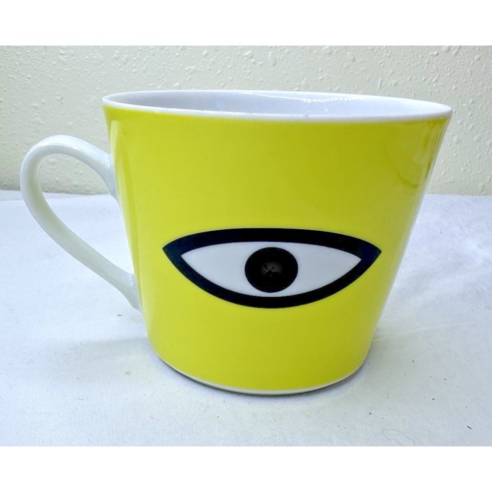 IKEA Walter Van Beirendonck Mug Yellow Eye Made Poland Ceramic